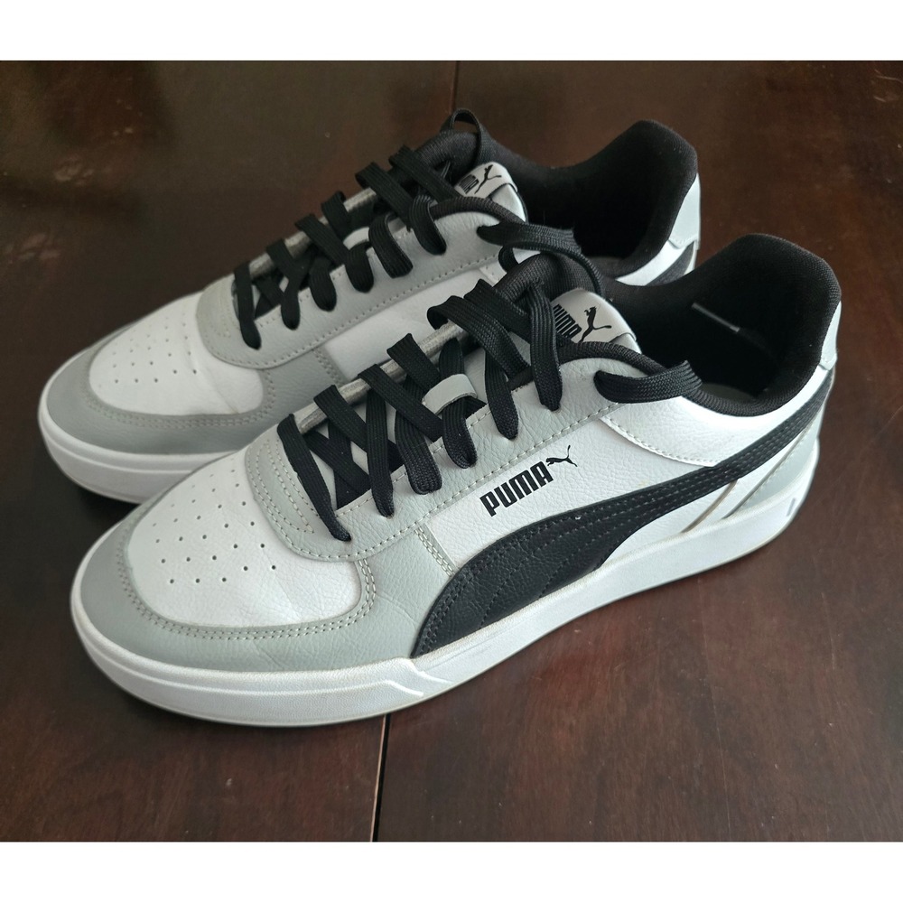 Puma Caven 2.0 Unisex Sneakers White Black Grey 395193-04 Sz 10 Mens / 11 womens